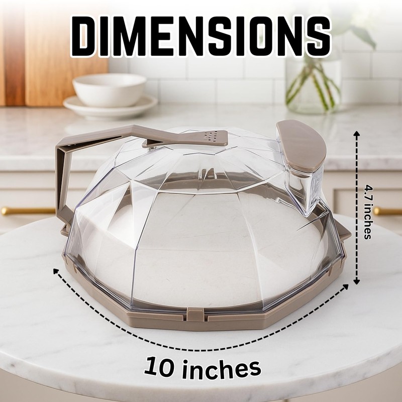 Microwave Splatter Cover with Anti-Scald Bowl Holder Clips – 10