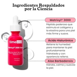 TIMELESS Pptidos Serum con Matrixyl 3000 y cido Hialurnico 30 ml - suero facial antiedad reafirmante - peptide serum que mejora firmeza y elasticidad 
