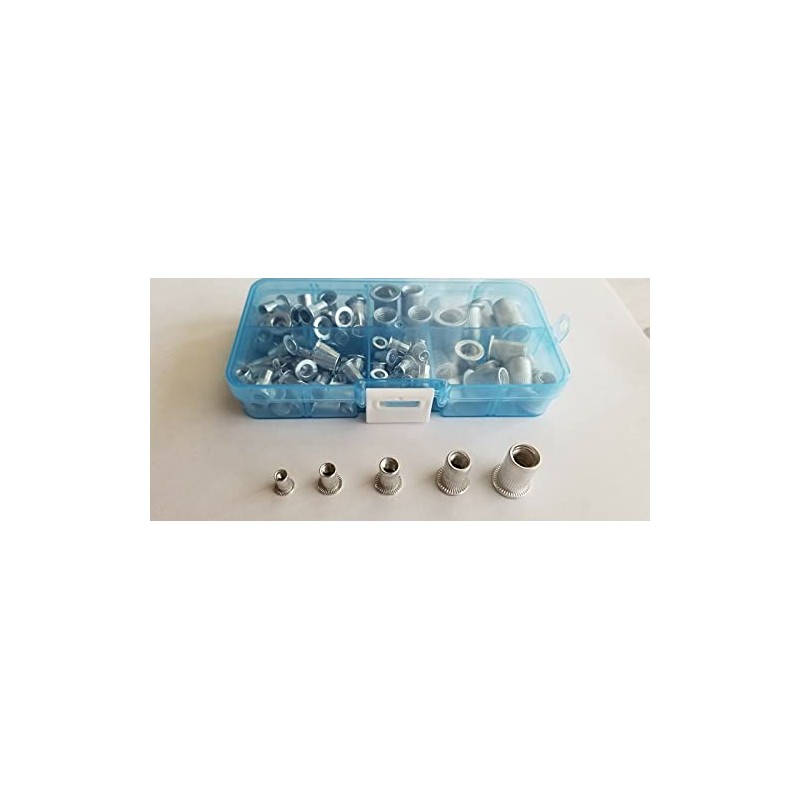 100 Pcs Metric Rivet Nut Insert Rivnut Aluminum Assort Kit