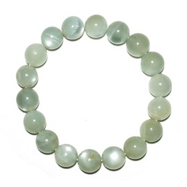 12MM Green Moonstone Bracelet for Men Women | Fits for 7-7.5" Wrist | Natural Crown Chakra Crystal | Gemstones for Relationship & Love | Come with choice Box & Velvet Pouch
