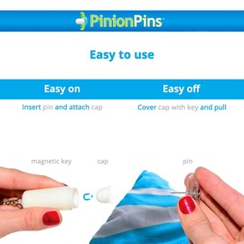 PinionPins Clear Magnetic Duvet Clips with Magnetic Key for Easy Removal. Pack of 16 Comforter Fasteners That are Safe Locking and Holds up to 10lbs