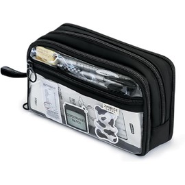 Pencil Case, Transparent, Double-Sided Open Pencil Case, Large Capacity, Stylish, Simple, Portable, Small Items, Storage Case, Elementary School, Middle School, High School, Boys, Girls, Offices,