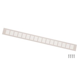 uxcell Door Air Vent Cover, 27.6" x 2.4" Aluminum Ventilation Grille Decorative Covers Louvered Air Return Vent Cover with Screws for Cabinet Wardrobe Door Wardrobe Shoes Cabinet (Grey)