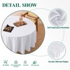 Aocoz Round Tablecloth 132 Inch White Tablecloths Washable Decorative Linen