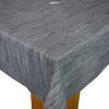 Karina Home Grey Linen Tex Wipe Clean Tablecloth Vinyl PVC