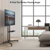 Mobile TV Cart, Tilt Rolling TV Stand with Locking Wheels