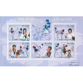 Prophila Collection Sao Tome e Principe 4198-4202 Mini Sheet (Complete Edition) Mint NH ** MNH 2009 Taekwondo (Stamps for Collectors) Martial Arts (Boxing/Fencing/Wrestling/Karate …)