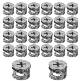 Styquenzer 30 Pcs Furniture Cam Lock Fasteners Nut Connectors Fittings 15mm x 11mm Eccentric Wheels for Cabinet Panel Dresser Wardrobe Connecting
