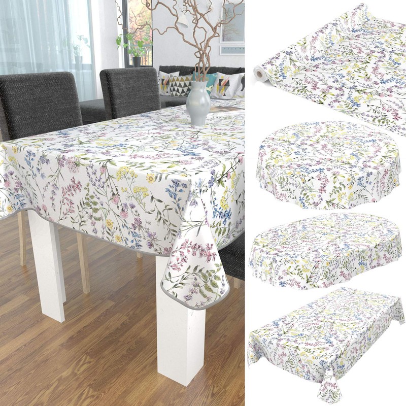 Anro Oilcloth Wax Tablecloth, Washable