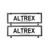 Altrex Number Plate Protectors -Slimline Silver Carbon Fibre Border 6SESV