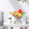 pobowlgarls Fruit Basket, Silver Creative Collapsible Stainless Steel Fruit Basket