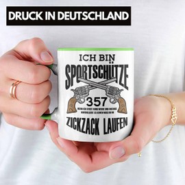 Trendation - Funny shooting cup for sports shooters gift (green)