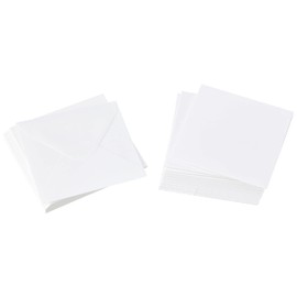 Papermania 3 x 3-inch 300 GSM Card Blanks and Envelopes, Pack of 20, White