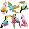 6pcs/set Paper Hanging Parrot Decoration Tropical Party Decoration Summer Party