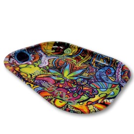 EKNA Rolling Tray, 18 x 14 x 1.6 cm, Crumb Bowl, Mixing Bowl, Rolling Tray, Small Various Designs (Colourfull Art)