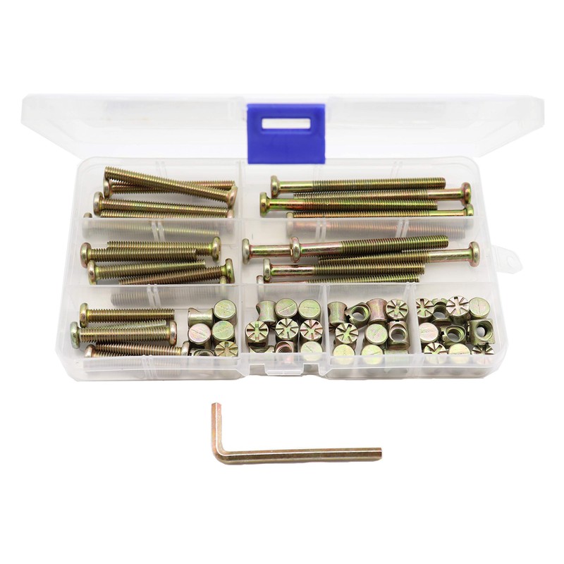 M6 Baby Crib Bolts Replacement Kit, cSeao 50pcs M6x30mm/ 40mm/