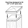 Nuvo Iron PCP02 3 1/2" Pyramid Post Cap, 3-1/2 x