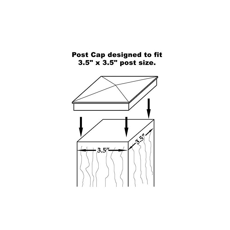 Nuvo Iron PCP02 3 1/2" Pyramid Post Cap, 3-1/2 x