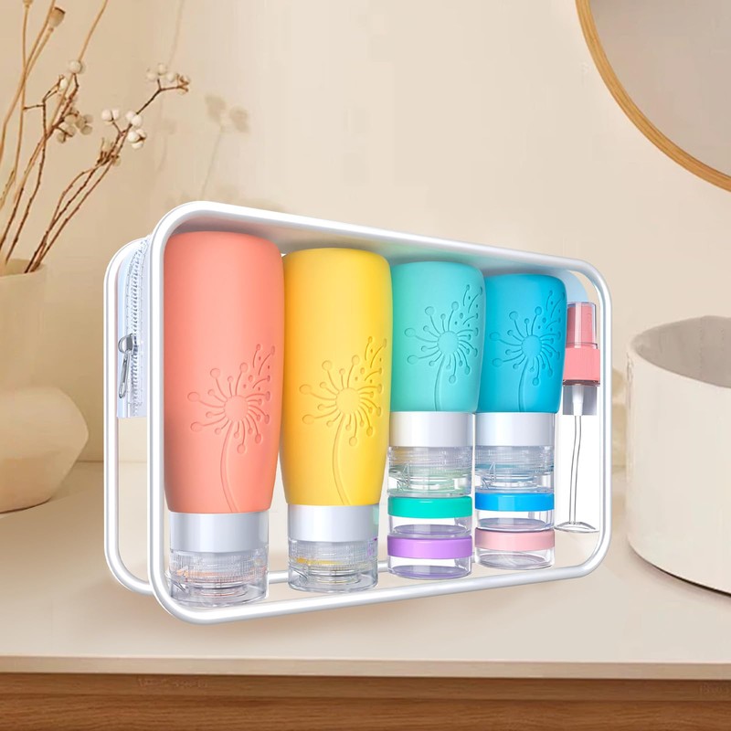 Vipop Empty 3 oz Travel Size Bottles Toiletries Containers for