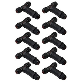 ChiliTec Cable Connector Y Adapter Waterproof Cable Sleeve IP68 Connector for Outdoor Use e.g. for Underground Cable Pool Garden Light Pump for Cable Diameter 8-11 mm Pack of 10