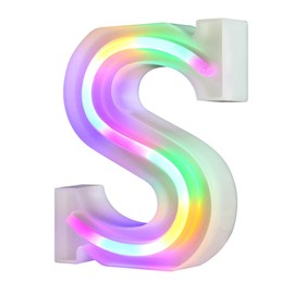 Light Up Letters Neon Signs - 26 & 32 Alphabet Letter Bar Signs for Wedding, Christmas, Birthday Parties - Colorful