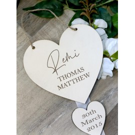 MadeAt94 New Baby Name Wall Sign Nursery Room Decoration for New Mum Birth Details Gift