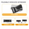 Wireless Silicone Keyboard Foldable Rollup Flexible Keyboard Full Size 107