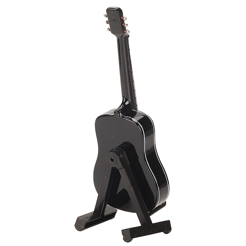 Miniature Wooden Guitar Model Exquisite Realistic Mini Musical Ornaments with