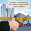 Grand Opening Ceremonial Kit - 10 Inch Gold Ribbon Cutting