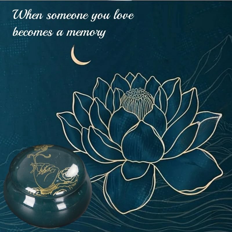 LSTCPGLAI Small Ceramic Urn for Human and Pet Ashes -
