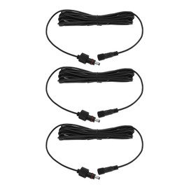 LT Easiyl 3 Pcs DC Male and Female Plug Extension Cable 5M Waterproof IP67 Extension Wire for Solar Spotlight 2-in-1, Solar Flood Light Outdoor Light CCTV IP Security Camera