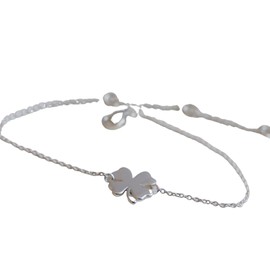 Four Leaf Clover Armband Freundschaftsarmband aus Sterlingsilber - Geburtstagsgeschenk - Weihnachtsgeschenk - Handgefertigte Geschenkideen für Frauen