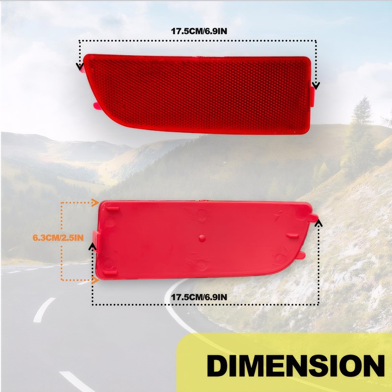 MP&PV Rear Bumper Reflector Left & Right Compatible with Dodge