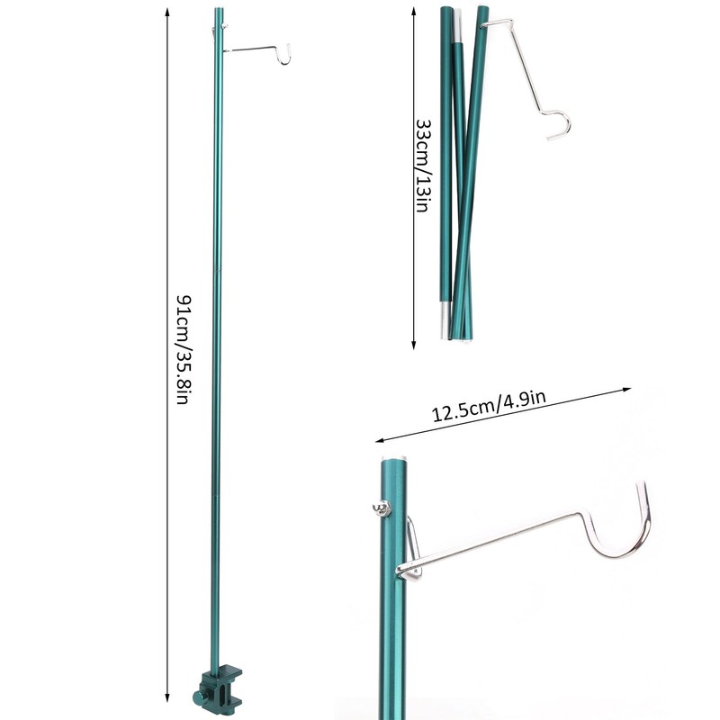 Outdoor Portable Aluminum Alloy Lamp Holder Camping Folding Hanging Light