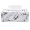 BTSKY PU Leather Facial Tissue Box, Rectangular Napkin Holder for