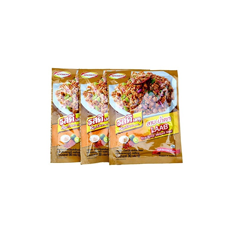 Ajinomoto RosDee Menu Laab Namtok Thai Isaan Seasoning Mix Pack
