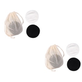 TOVINANNA 2sets Reusable Makeup Remover Pads Gentle Cleaning for Face Makeup Powder Puff Soft Cleansing Pads Removal Wipes 12pcs*2