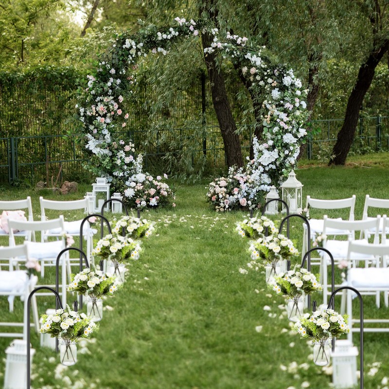 Thiccywoov 8 Sets Wedding Aisle Decoration Include 16 oz Rose