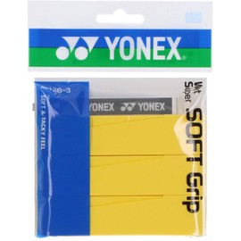 Yonex AC136-3 004 Wet Super Soft Grip (Pack of 3), Yellow