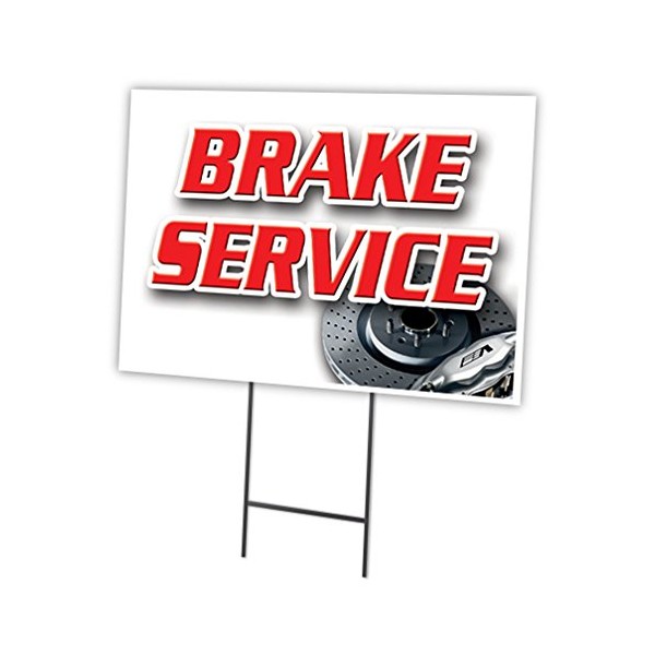 Brake Service 18"x24" Yard Sign & Stake | Advertise Your