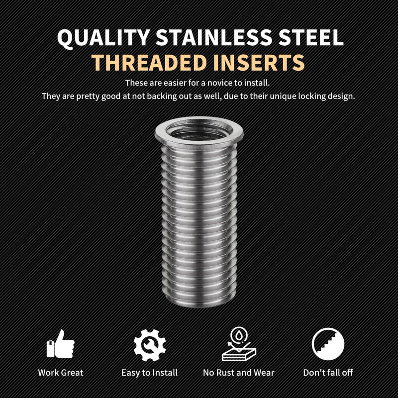 SENNMONN Thread Repair Inserts M11X1.5X30MM Insert Qty 10 Stainless Steel