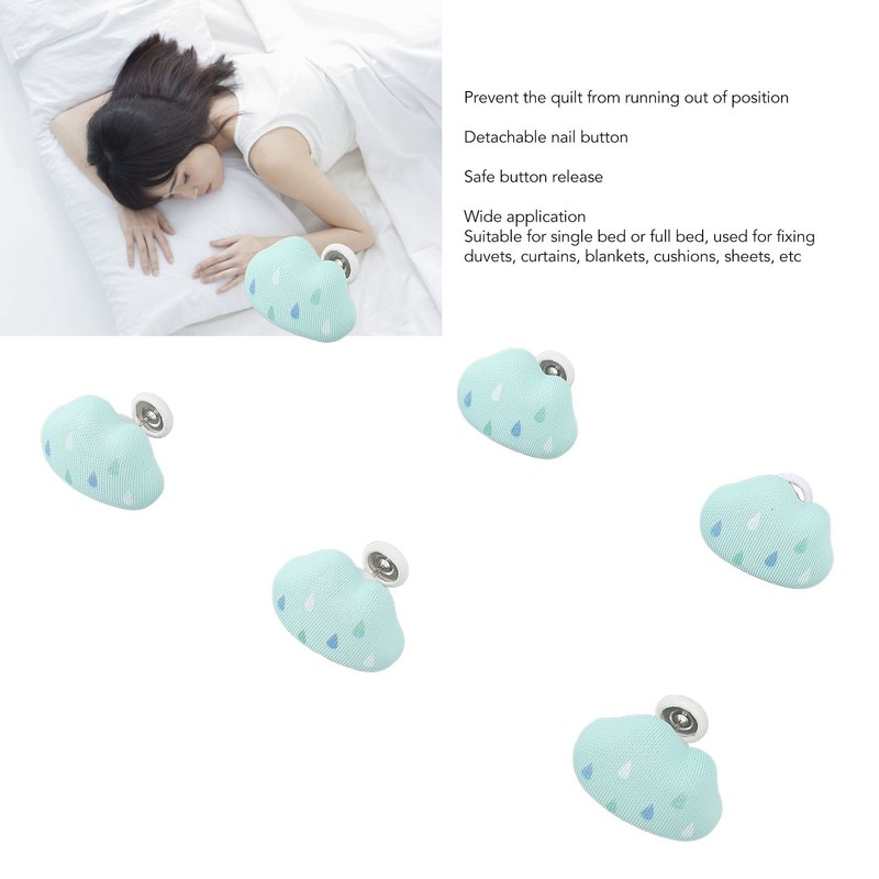 16pcs Duvet Pin Prevent Quilt Shifting Detachable Cloud Shape Comforter