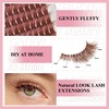 Mayhug Mayhug Brown Lashes Clusters Natural Eyelash Extension Fluffy Brown