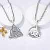 Women's Necklace 925 Sterling Silver Triple Moon Goddess Necklace/Celtic Knot