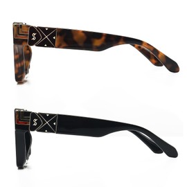 Oversized Rectangle Sunglasses Women Men Square Trendy Retro Fashion Sunglasses UV400 Luxury Metal