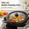 Universal Silicone Glass Pot Lid with Steam Vent, 16-32cm