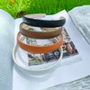 Diadema de cuero antideslizante de moda ancha para mujer, diadema