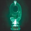 Green Plastic Number 9 Flashing Candle Holder With Birthday Candle