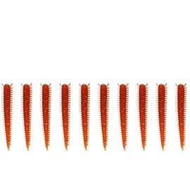 Zerone 10pcs Soft Bait, Fishy Smell Soft Freshwater Elastic Fishing Lure Sand Silk Maggot Lures for Bass Trout and Panfish in Freshwater