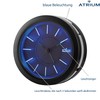 Atrium A106-7 designer alarm clock, round, analogue, grey, non-ticking, with